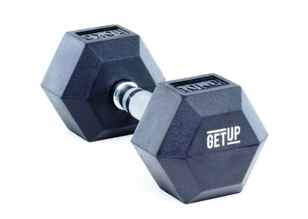 GetUp Rubber Hex Dumbbell - Various Weights