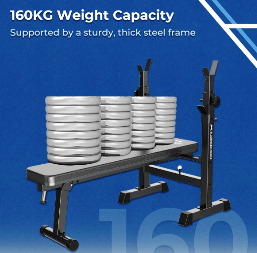Slazenger Forge Weight Bench with Adjustable Barbell Rack