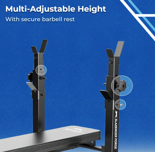 Slazenger Forge Weight Bench with Adjustable Barbell Rack