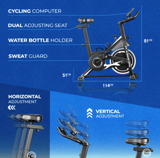 Slazenger Vertex Indoor Spinning Exercise Bike