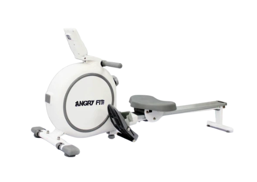 Angry Fit Fitness Rower - 3Kg Flywheel with Bluetooth - White, Grey