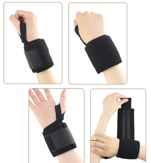 Gym Supporter Wrist Wraps For Weightlifting - 1 Pair