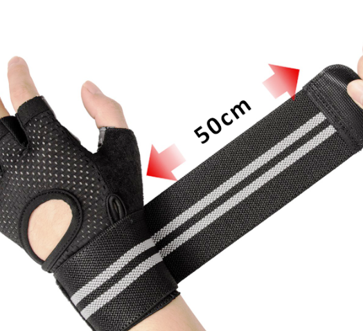 Gym Gloves Weight Lifting Workout Wrist Support Full Palm Protection