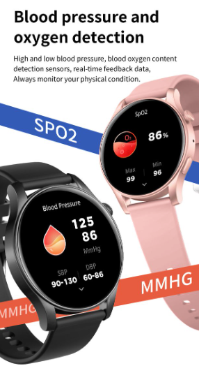 BezosMax KC88 Smart Watch Android/iPhone Fitness AI Assistant Sport Tracker
