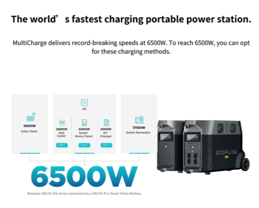 EcoFlow DELTA Pro Portable Power Station EU Sockets 3600W