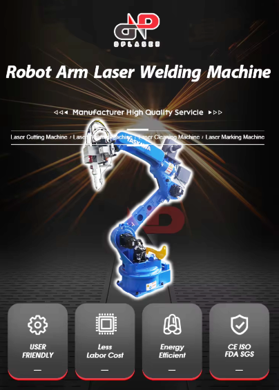 Yaskawa 6 Axis Robot Arm Stainless Steel Automatic Fiber Laser Welding Machine
