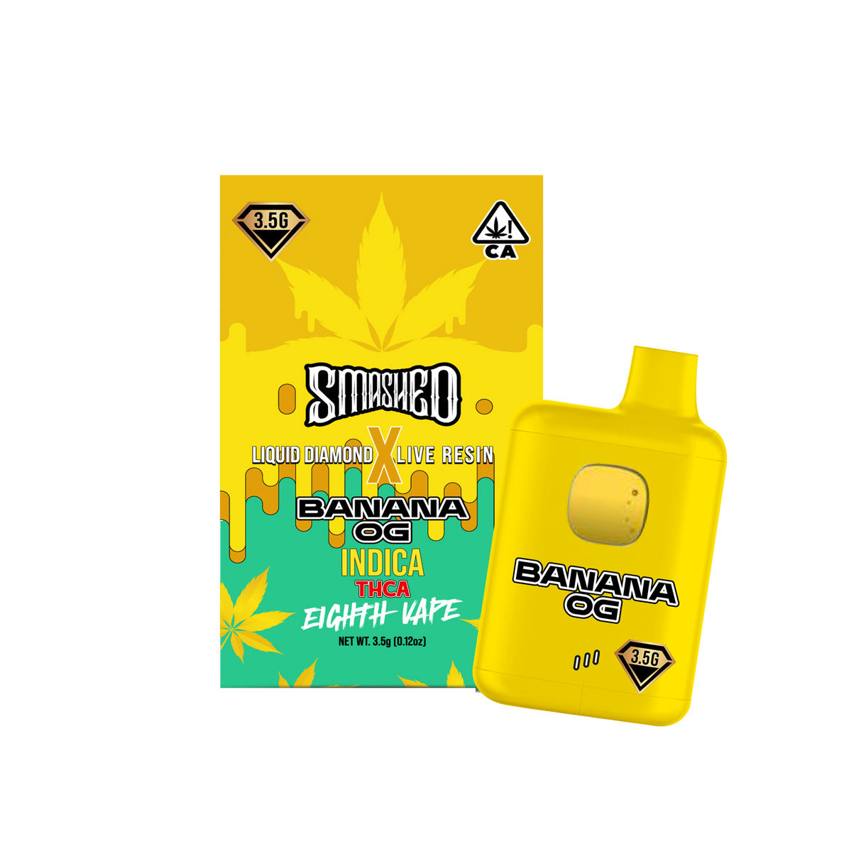 Smashed - Disposable 8th Vape Pen - 3.5 Grams - Banana OG