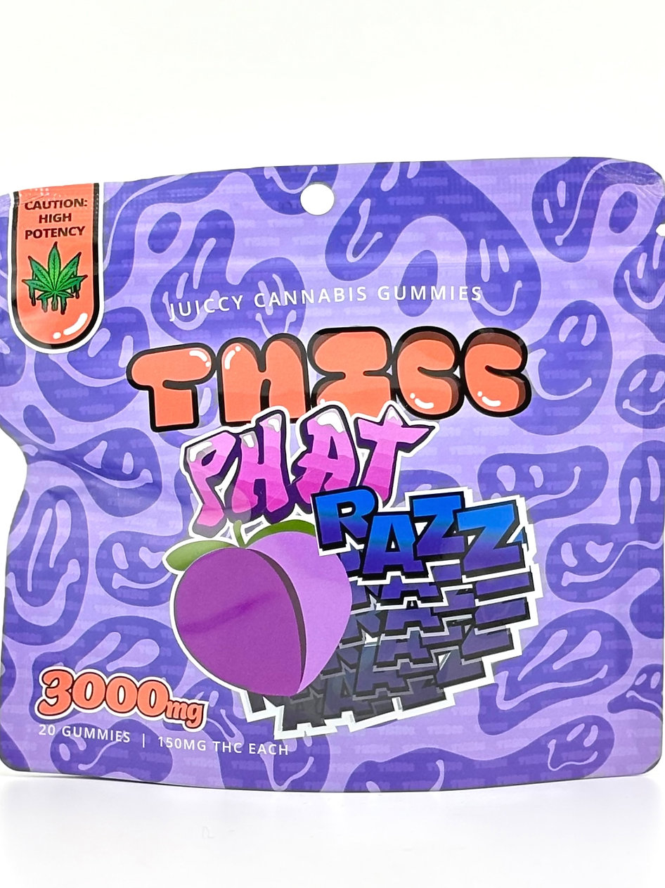 Thicc - Juiccy Cannabis Gummies - Phat Razz - 3000mg