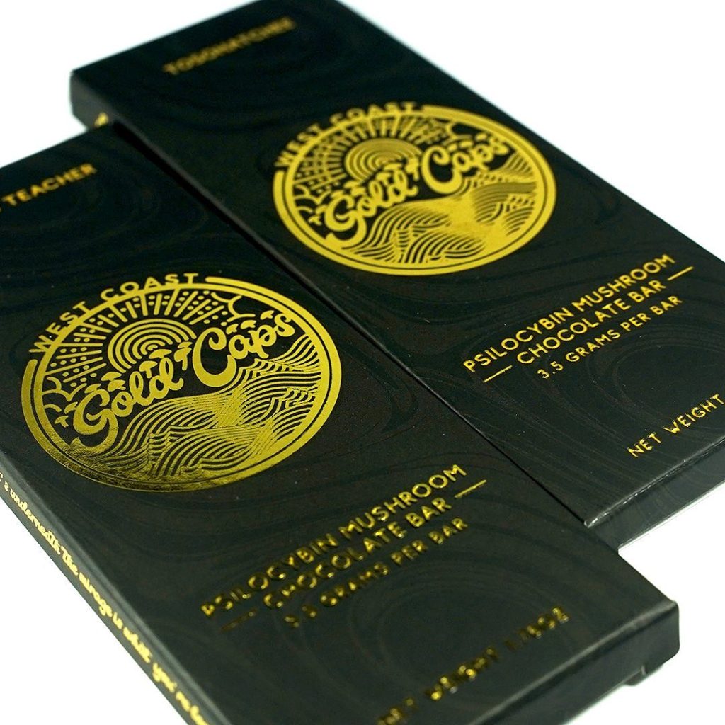 West Coast Gold Caps - Mushroom Chocolate Bar - 3.5G