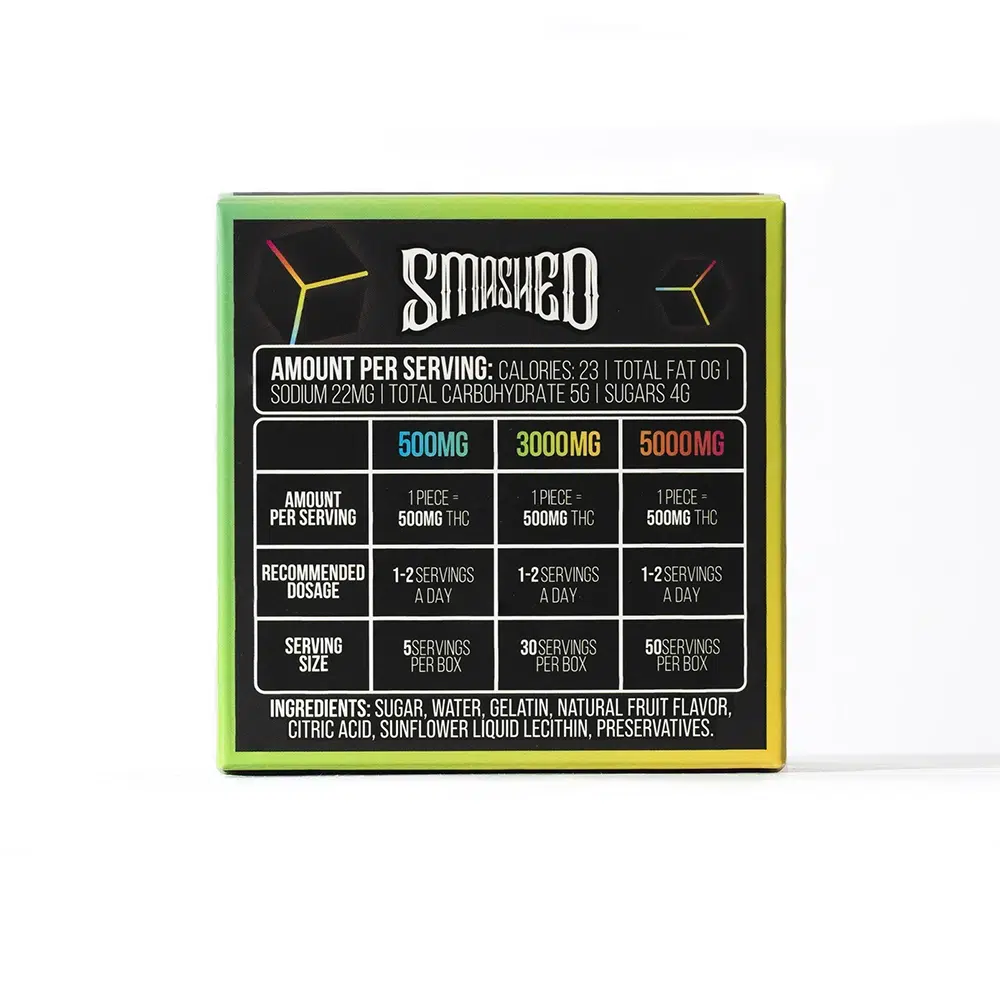 Smashed - Liquid Diamond Infused Gummies - Tropical - 5000 MG - Sativa