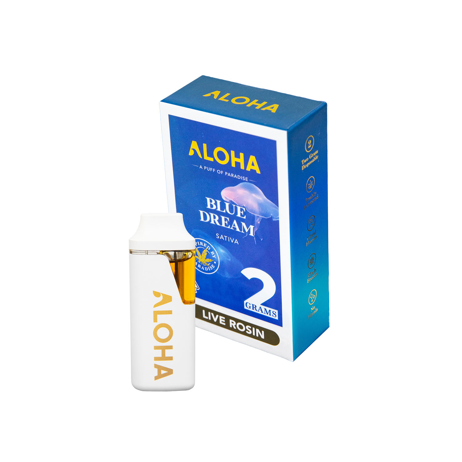 Aloha - Live Rosin Disposable - 2g - Blue Dream - Sativa
