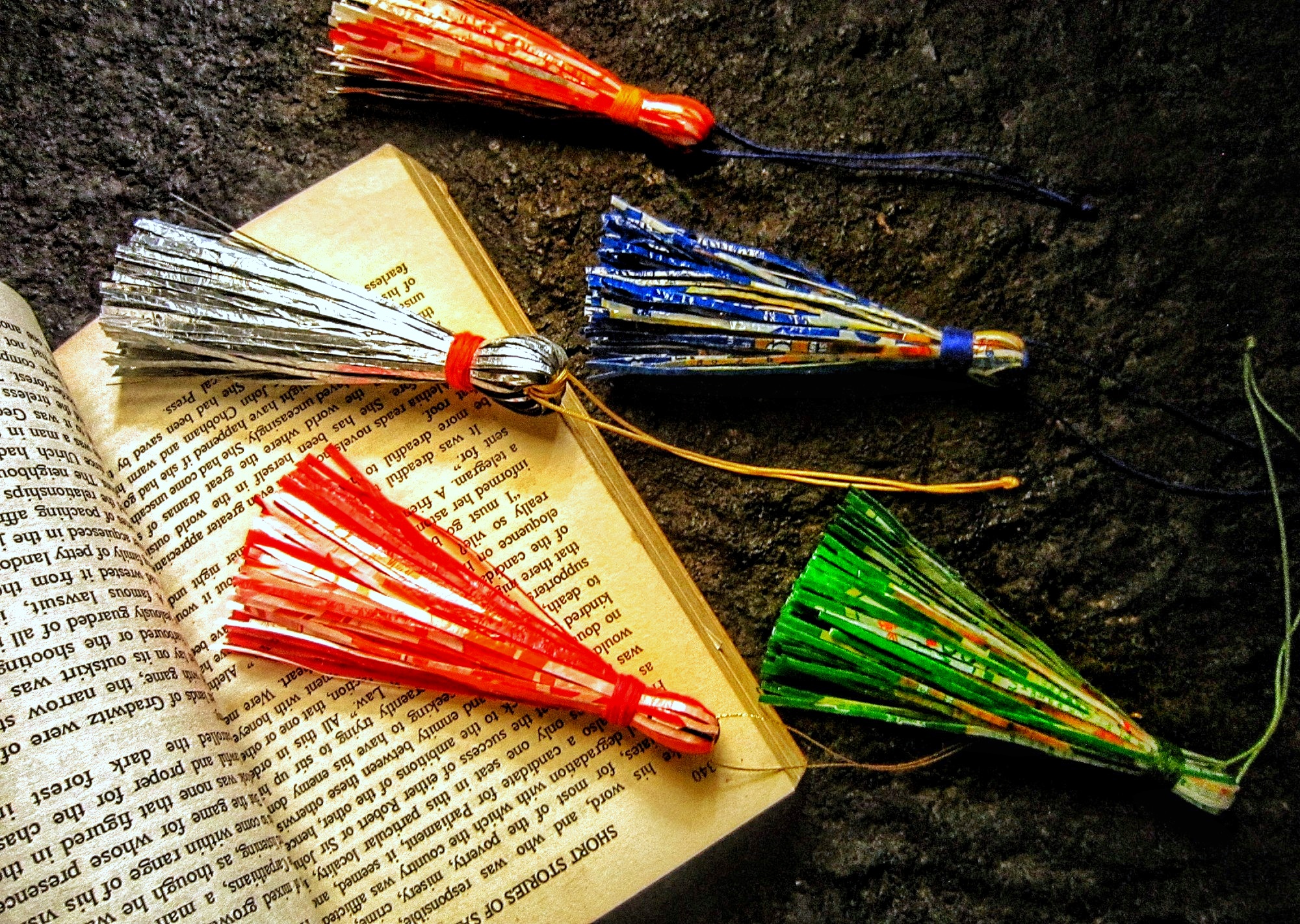 Recycled plastic tassels,Summer color tassel,Plastic ornament,Eco friendly tassel,Tassel decorates,Women colorful recycled,Bright ornaments