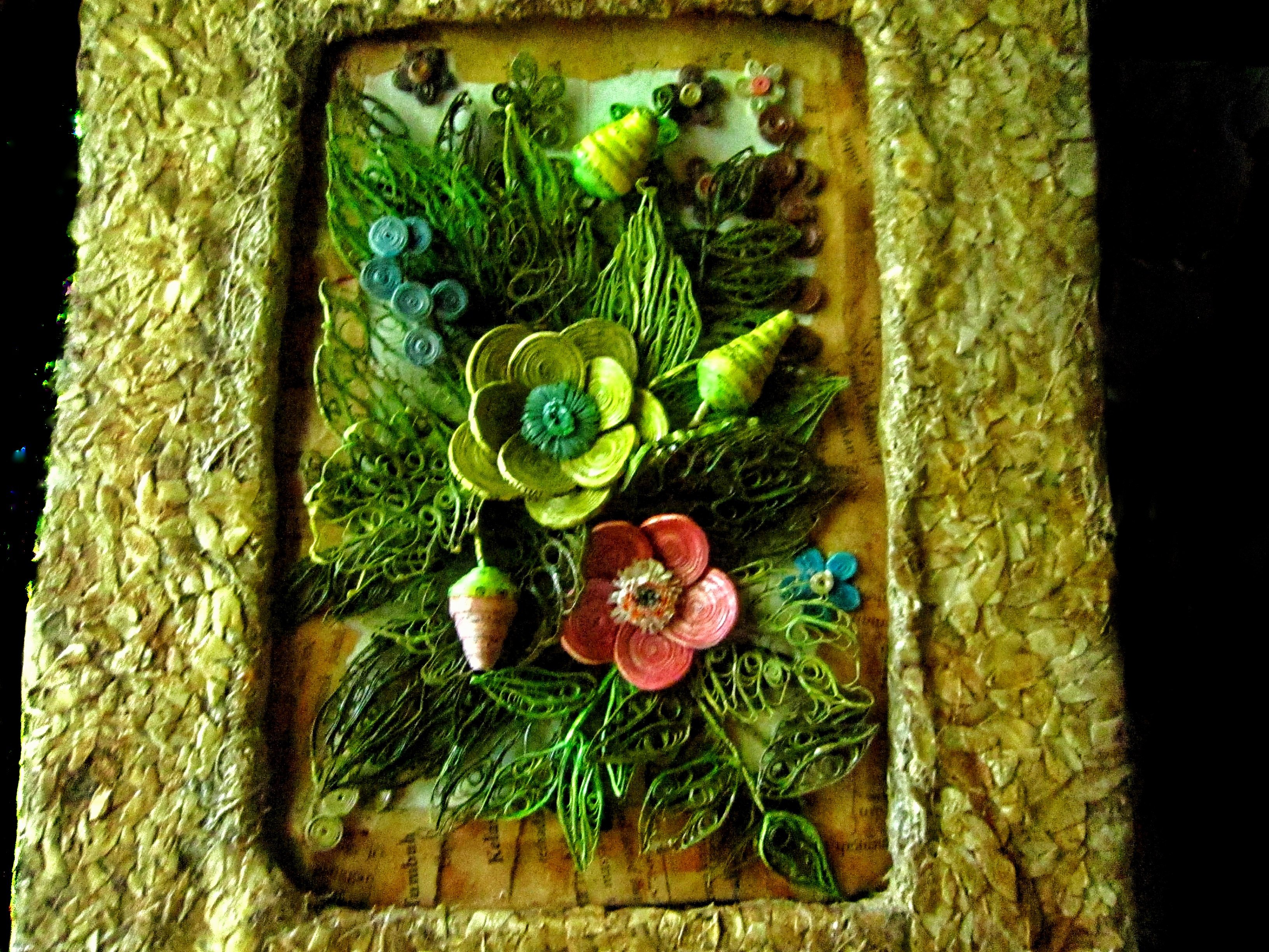 Pumpkin seed frame,Quilling frame,Vegetarian gift,Natural frame,Seed decor,Planet friendly decor,Unique nature.Wasted natural,waste decor