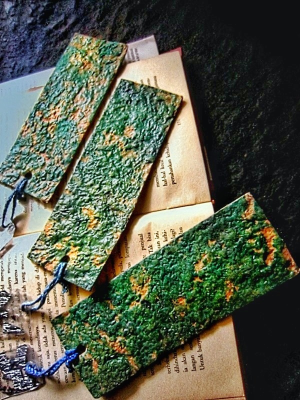 Plain bookmark,Recycle paper mache, Smooth blue,Simple recycle,Ordinary gift,Plain texture,Blue bookmark,Texture paper,zero waste bookmark.