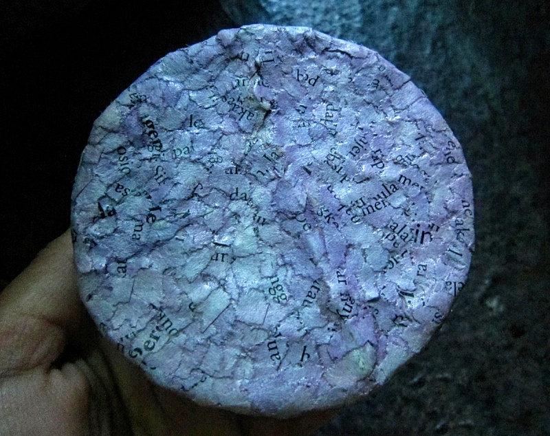 Recycled paper jewelry box,Food color paper,Plain storage,Mini tube,Paper dusty purple,Deep purple,Circle trinket box,Plain jewelry box