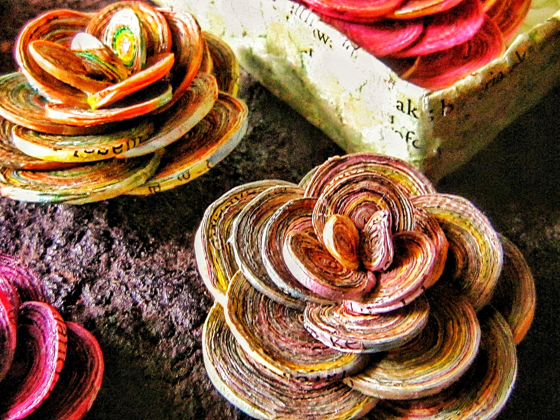 Rose quilling,One set rose,Recycle paper flowers,Paper rainbow decor,Smooth decoration,Rose blossom,Recycle marble,Smooth rose,Rose recycle
