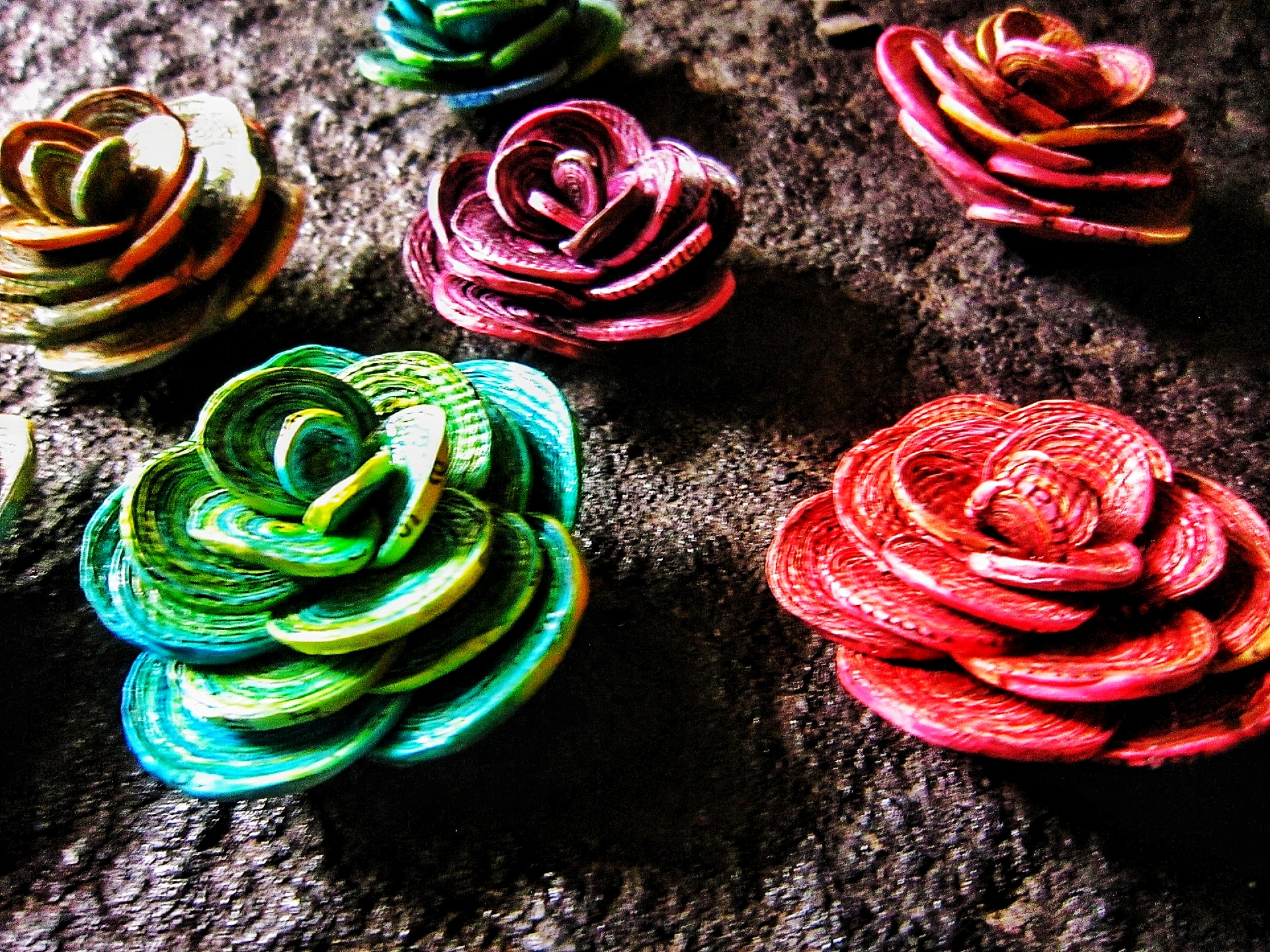 Rose quilling,One set rose,Recycle paper flowers,Paper rainbow decor,Smooth decoration,Rose blossom,Recycle marble,Smooth rose,Rose recycle