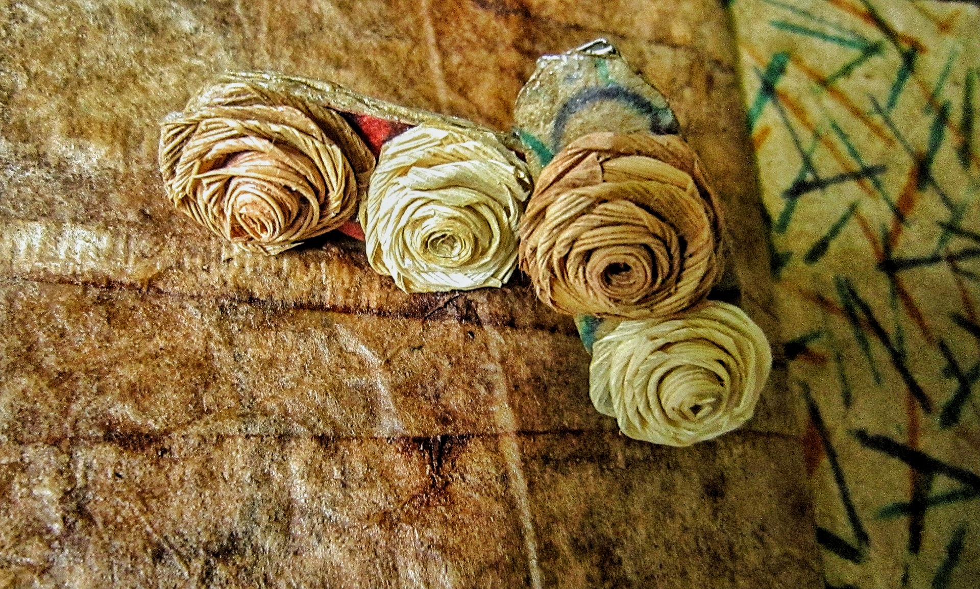 Corn husk rose hair clips,MIni natural accessories,Mini natural jewelry,Eco friendly accessories,Mini autumn,For vegetarian,Organic gift