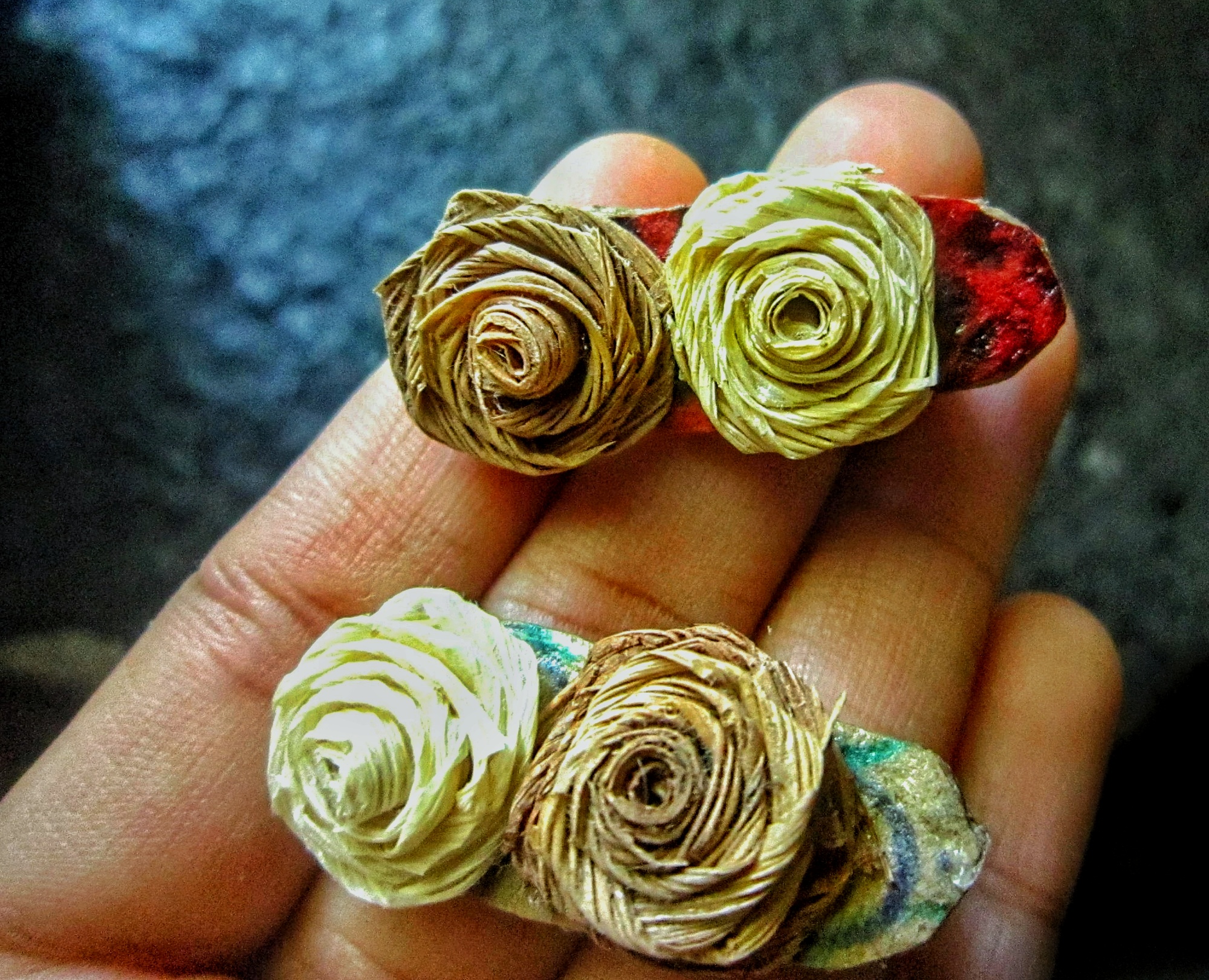 Corn husk rose hair clips,MIni natural accessories,Mini natural jewelry,Eco friendly accessories,Mini autumn,For vegetarian,Organic gift
