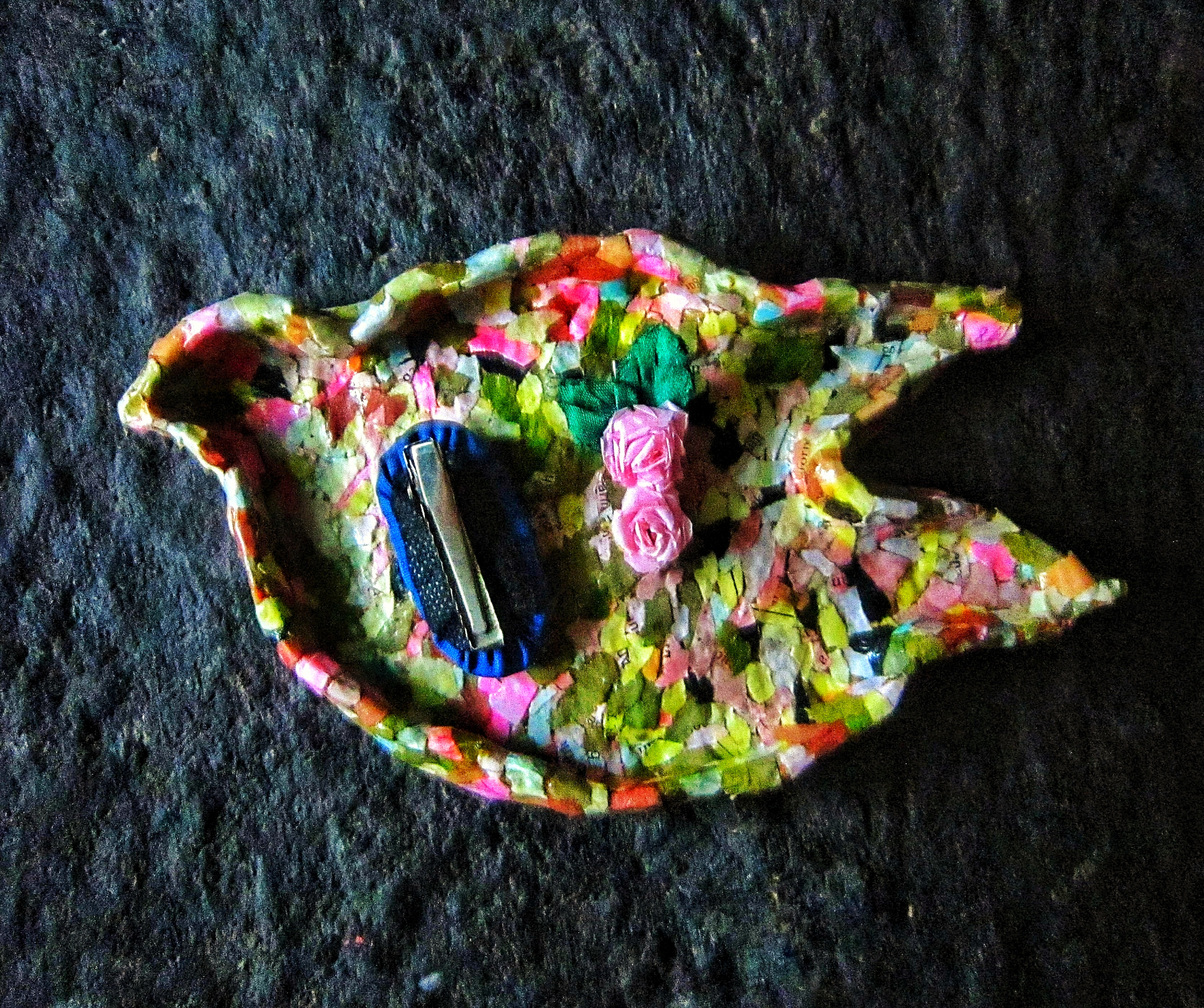 Recycled paper plate bird,Decorative rainbow decor,Bird storage,Recycled bir,Eco friendly storage,