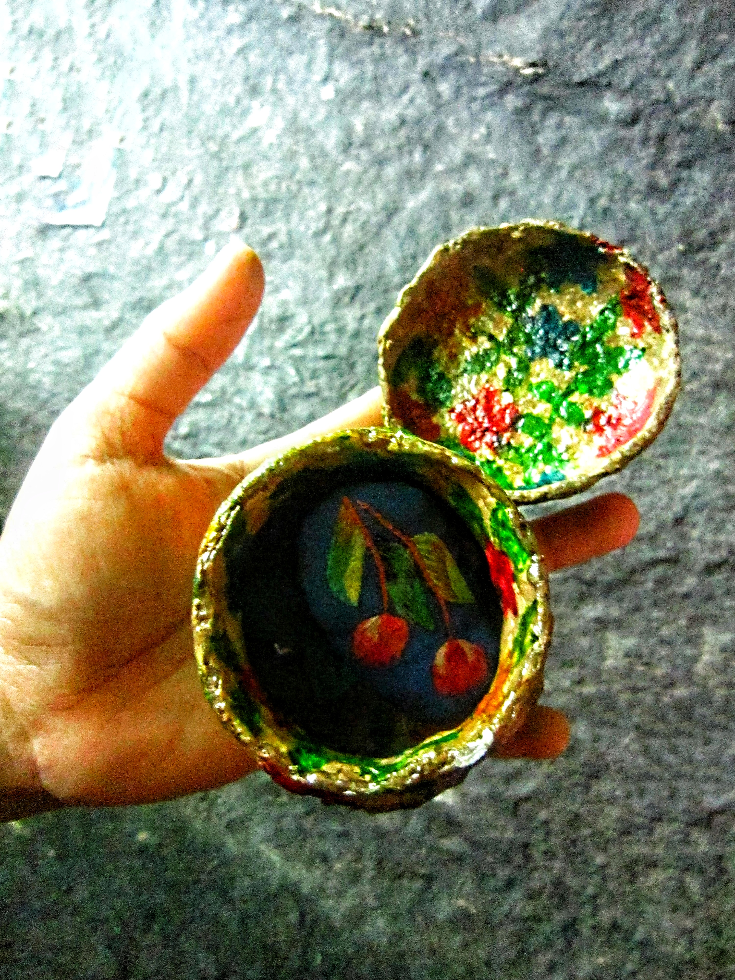 Recycled pulp paper flower jewelry box,Food color stamp,Mini paper storage,Flowery stamp storage,Mini beautiful storage,Tiny trinket