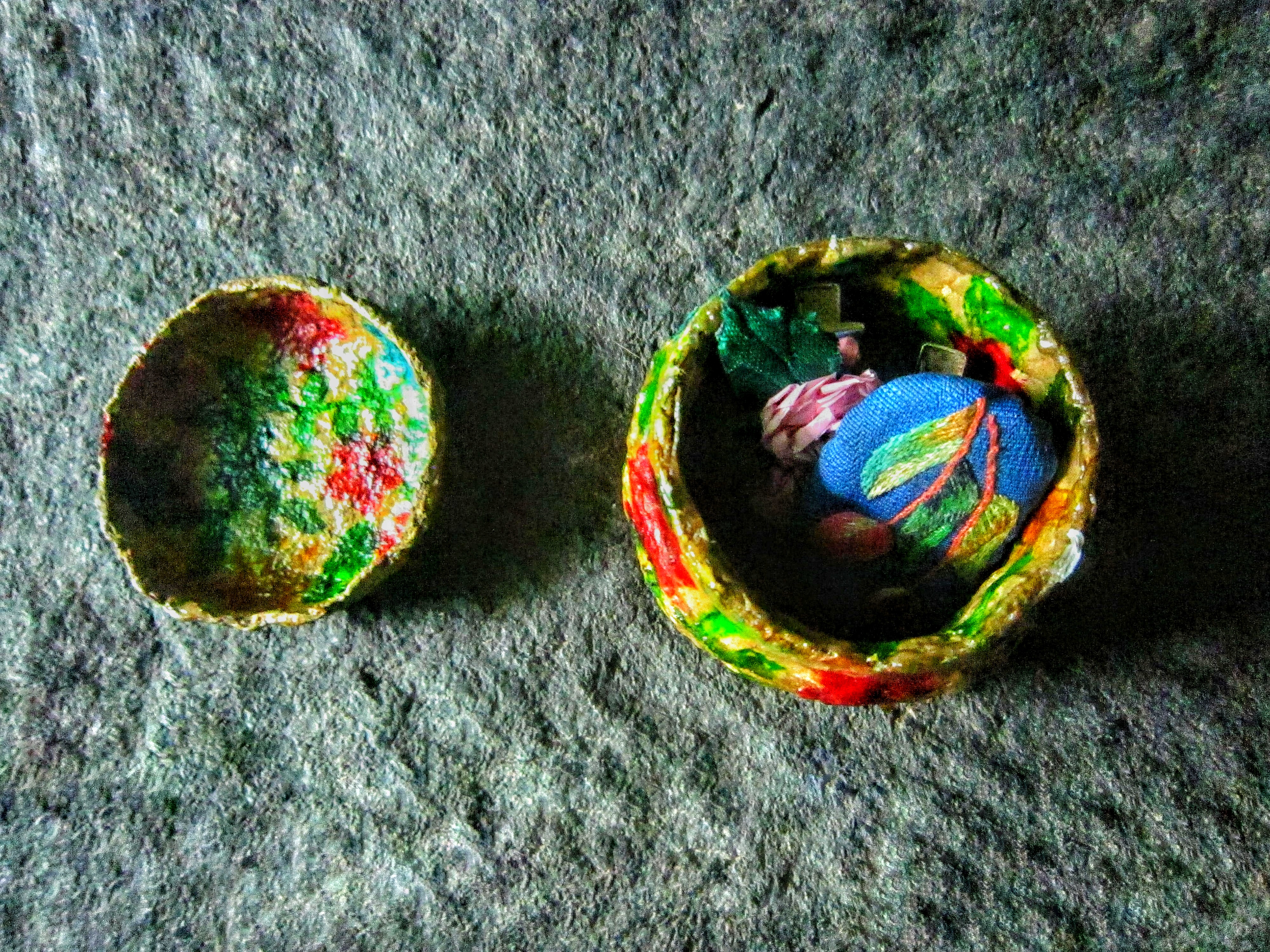 Recycled pulp paper flower jewelry box,Food color stamp,Mini paper storage,Flowery stamp storage,Mini beautiful storage,Tiny trinket