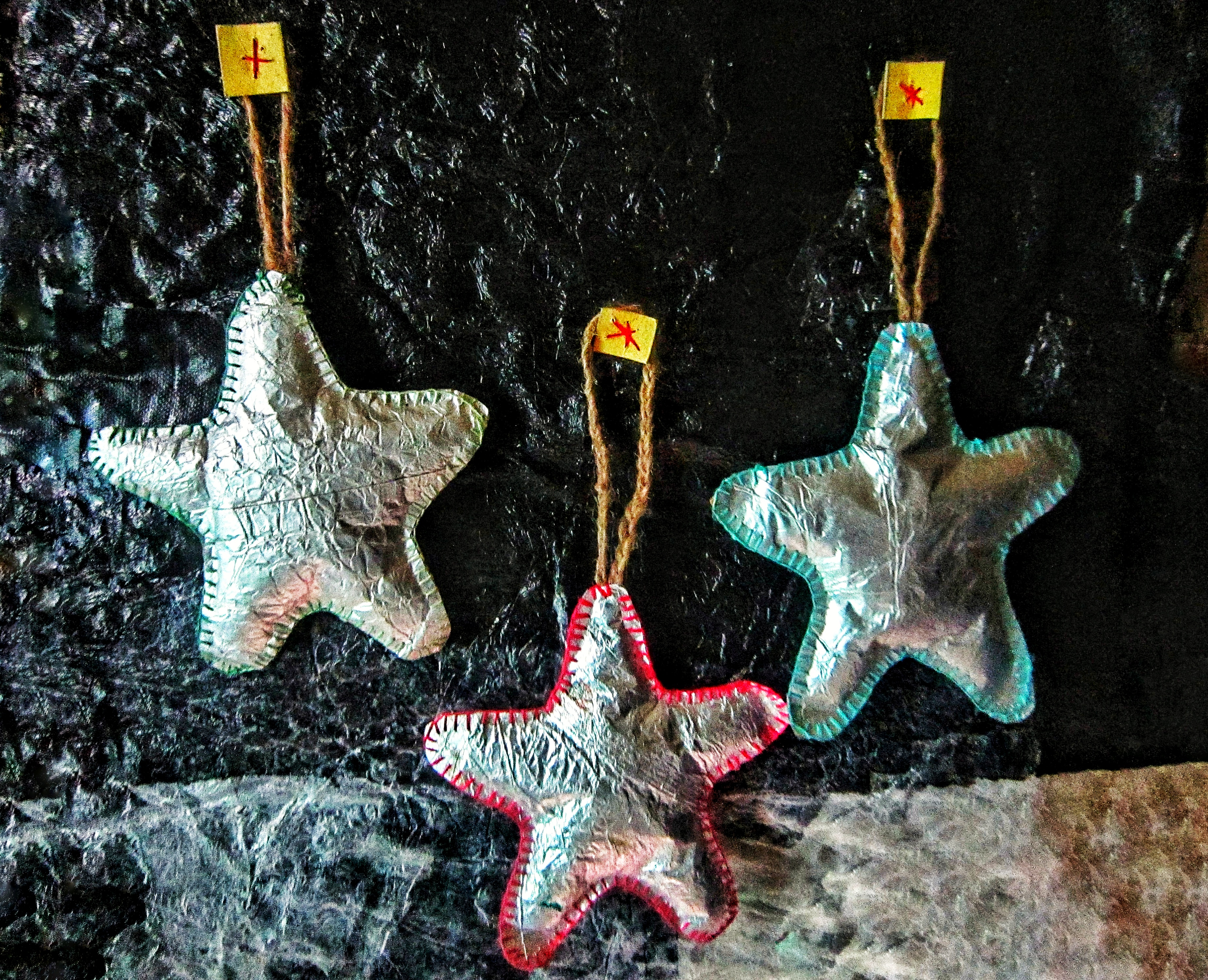 Silver star ornament,Recycled plastic christmas decor,Silver star,Recycled ornament,Ordinary silver,Sustainable star decor,Recycle silver