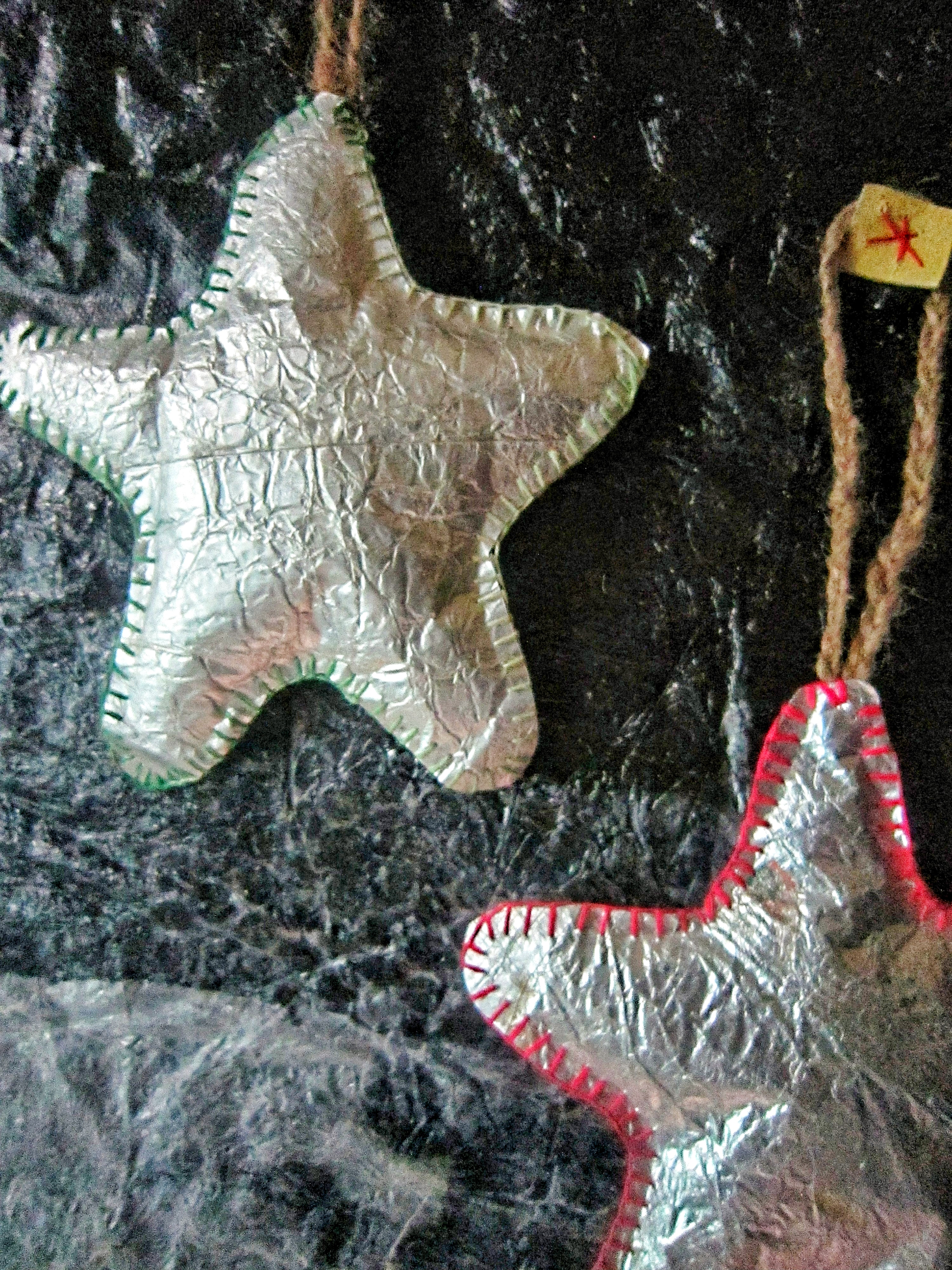 Silver star ornament,Recycled plastic christmas decor,Silver star,Recycled ornament,Ordinary silver,Sustainable star decor,Recycle silver