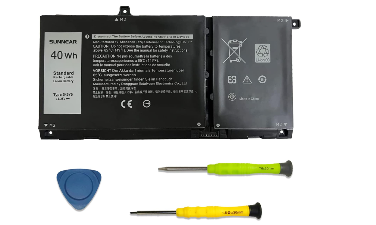 SUNNEAR JK6Y6 Laptop Battery Replacement