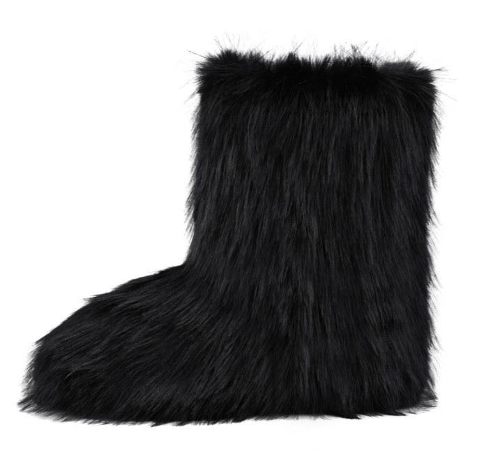 ***RARE ITEM*** PODAIK Faux Fur Black Boots Women's Winter Shoes  ***LOW SUPPLY IN BLACK***