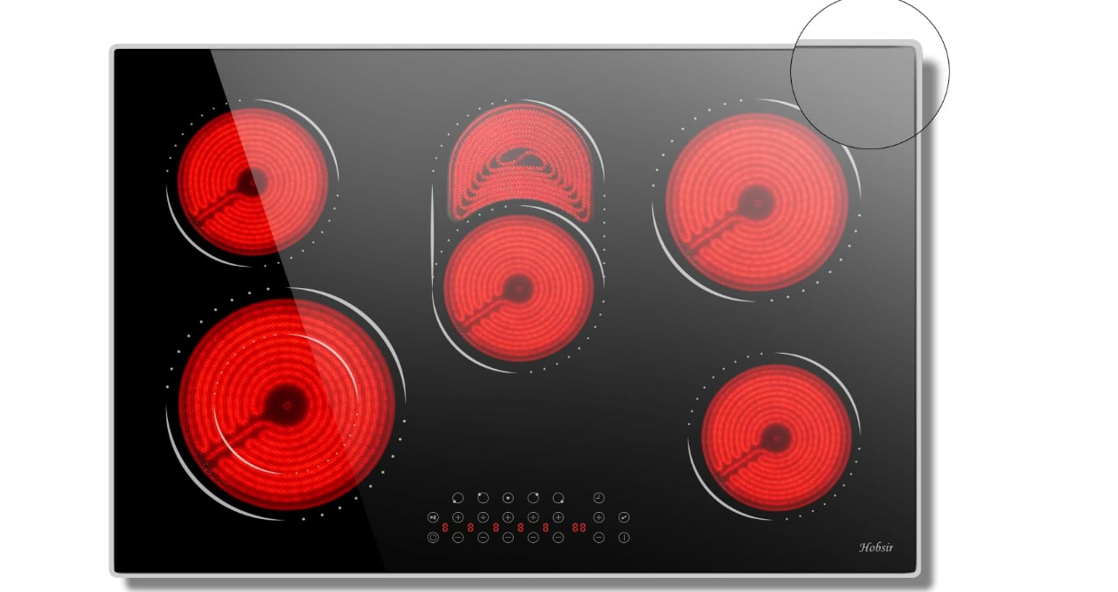 Hobsir 30 Inch Electric Cooktop, 5 Burners Cooktop, Electric