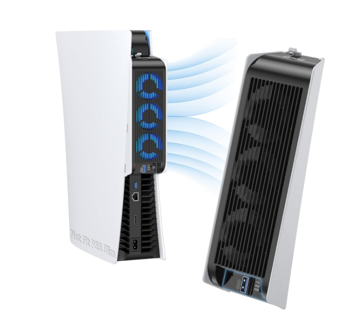 KIWIHOME Upgraded Quiet Cooler Fan with Auto Speed, LED & Controller USB Port