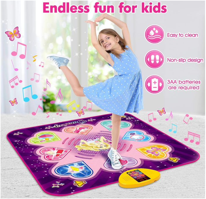 Dance Mat w/ Music and 7 different game modes 3 AA Batteries Included Girls Bday