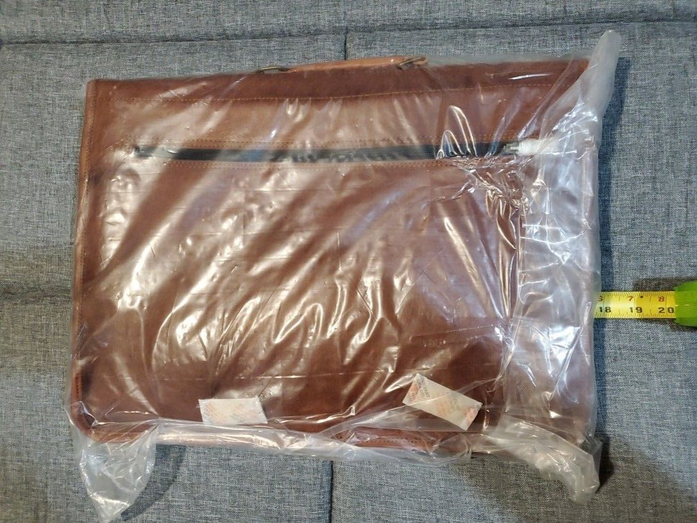 John Wayne Style Large Brown Leather Briefcase