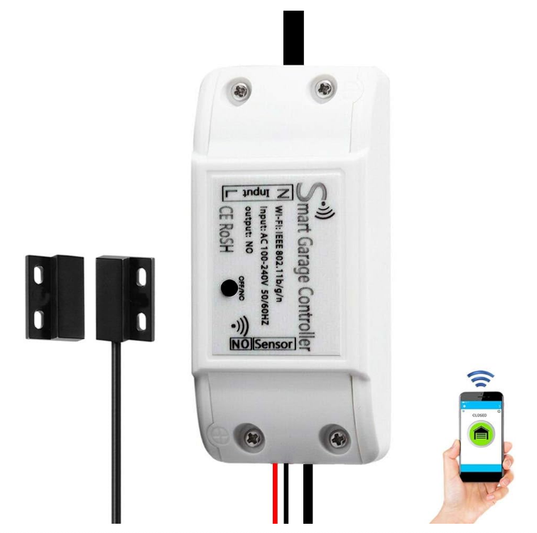 Smart WiFi Garage Door Opener Remote Controller, Smartphone