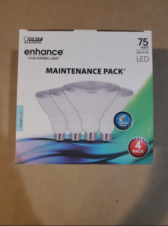 Par38 Bulbs, LED, 4 Pack, 5000k Daylight, 10 Year Lifetime Warranty