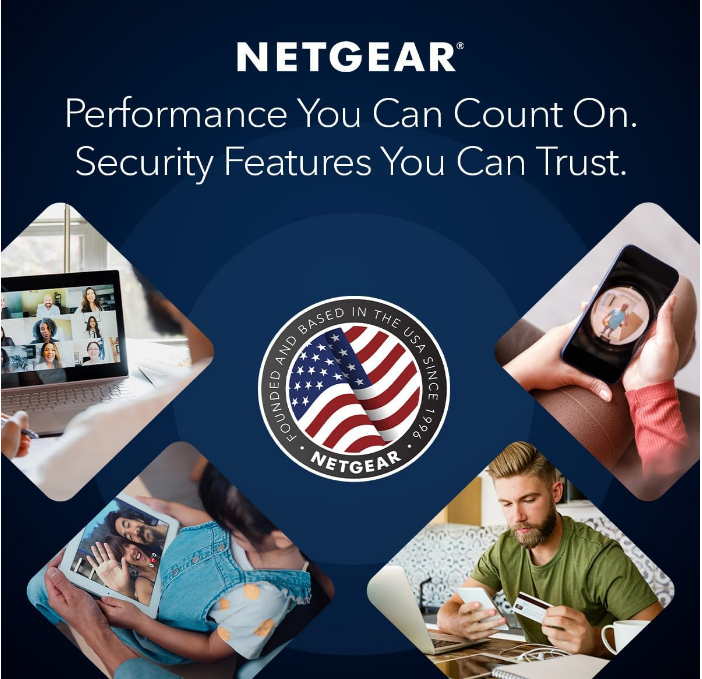 Netgear 4 Stream WiFi 6 Router R6700AX, AX1800, Coverage 1500 Sq Ft, 20 Devices