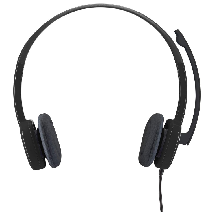 Logitech H151 Wired Headset, Analog Stereo Headphones With Rotating Microphone, 3.5mm Audio Jack
