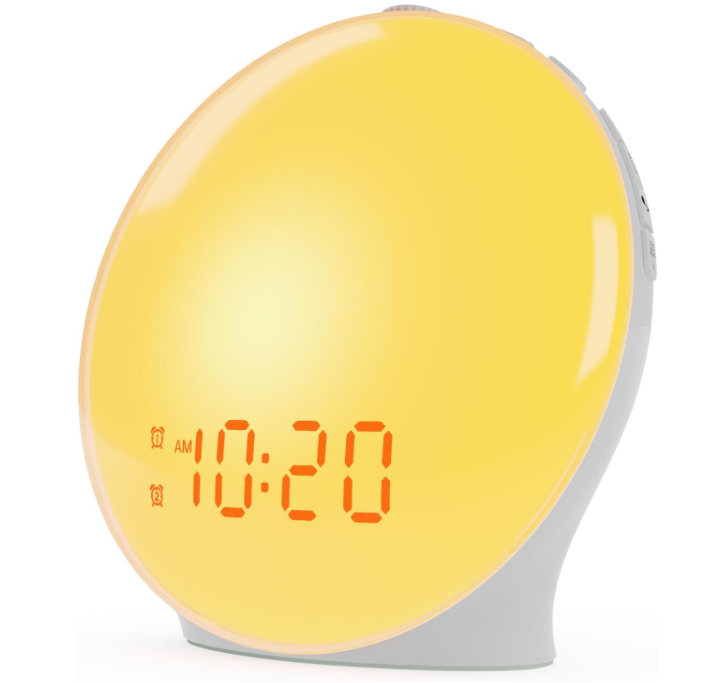 Wake Up Light Sunrise Alarm Clock For Kids w/ Sunrise Simulation Sleep Aid Dual Alarms FM Radio