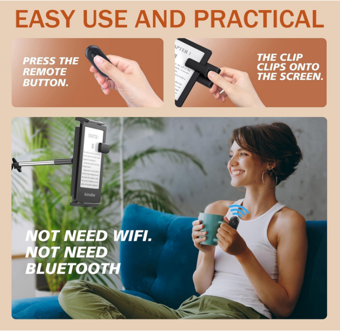 2 PACK Remote Control Page Turner For Kindle Paperwhite, Oasis, Kobo