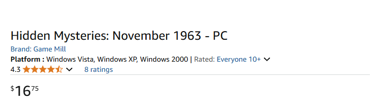 PC Game Combo Pack: Gates Of Graceland & November 1963