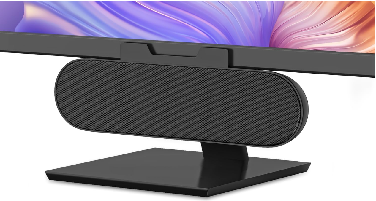 Computer Speakers/Soundbar With Monitor Clamp, 10 Watts Loud Sound