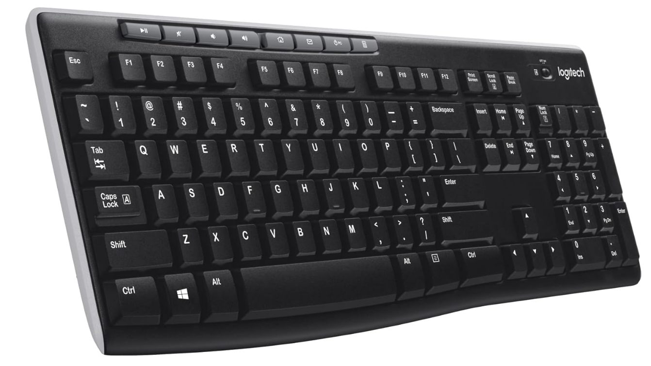 Logitech K270 Wireless Keyboard for Windows 2.4 GHz Full-Size Number Pad PC/MAC