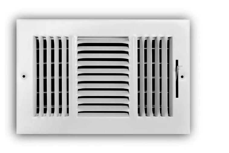 Everbilt 10 Inch x 6 Inch, 3-Way Steel Wall/Ceiling Register In White