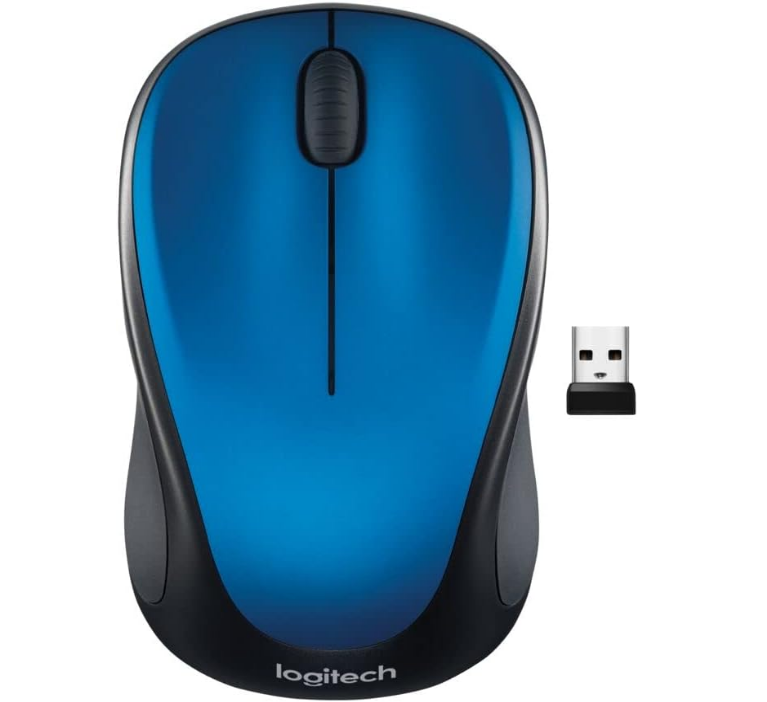 Logitech M317 Steel Blue Wireless Mouse, 2.4 GHz With USB Receiver