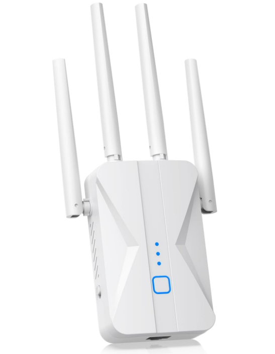 2025 WiFi Extender AC1200Mbps Dual Band WiFi Booster, 60 Devices 10000 Sqft.