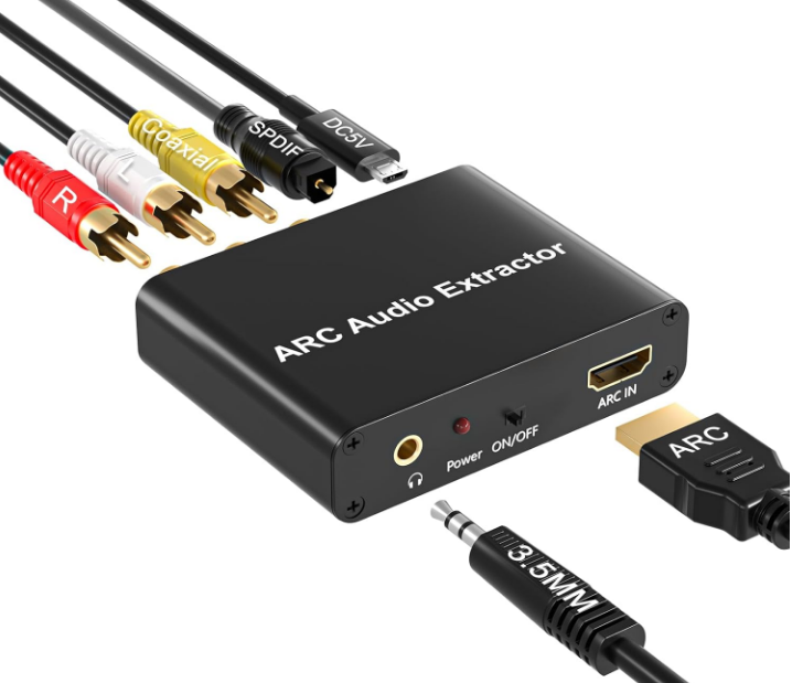 HDMI ARC Adapter, ARC Audio Extractor W/toslink SPDIF RCA And 3.5mm