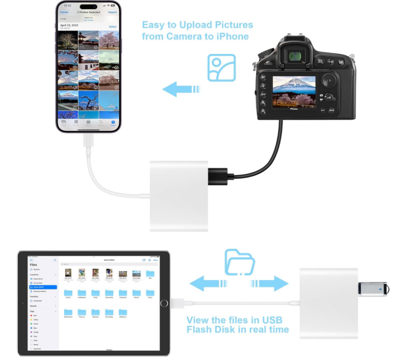 SD Card Reader for iPhone 5-14, #1 Amazon Best Seller