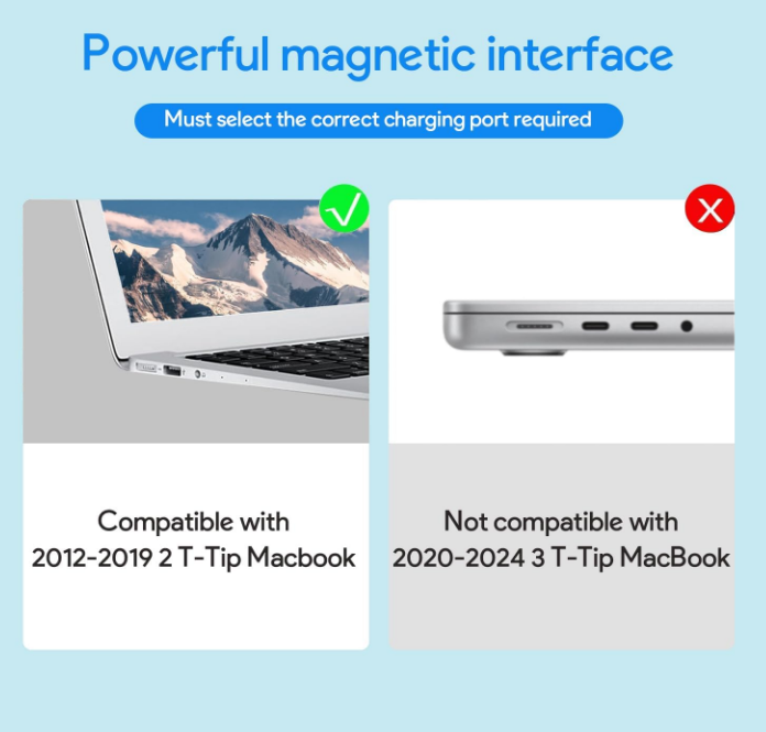 85W MacBook Pro Replacement Charger 2T-Tip Compatible MacBook Pro 13-15 Inch After Mid 2012