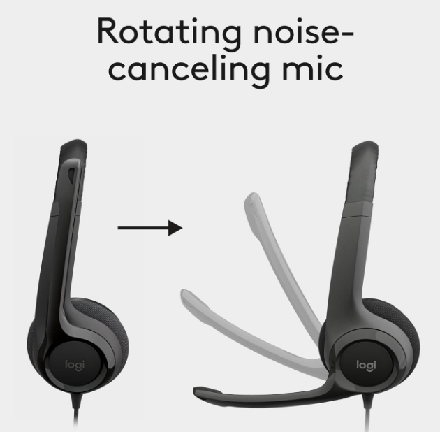 Logitech H390 Wired Headphones With Mic For PC-Black Amazon #1 Seller